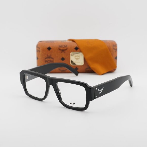 MCM MW5002 001 Square Eyeglasses - Shiny Black 53mm - Picture 1 of 9